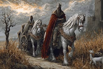 do dark medieval art illustration for you