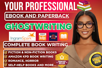 be ghostwriter ebook writer amazon kdp novel fiction non fiction book writing