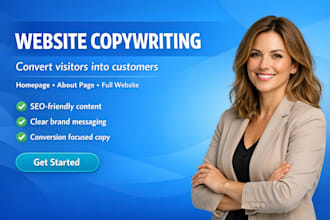write conversion focused website copy and homepage copywriting