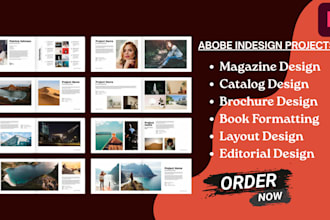 indesign brochure design, magazine catalog adobe indesign layout PDF book design