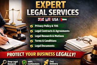 do legal research, legal motion, privacy policy, tos, legal document UK USA uae