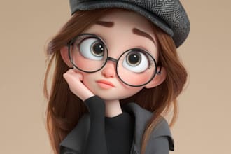 make chibi or cartoon character illustration and stickers