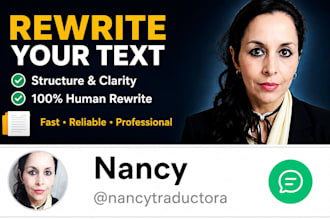 rewrite and improve your text for better clarity and impact