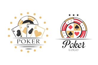 design luxury poker logo and poker chip for your brand