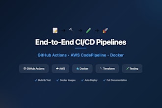 build your cicd pipeline with github actions or AWS codepipeline