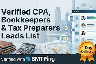 provide verified CPA, bookkeepers and tax preparers leads list