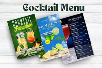 do stylish cocktail menu design cocktail menus redesign cocktail menu