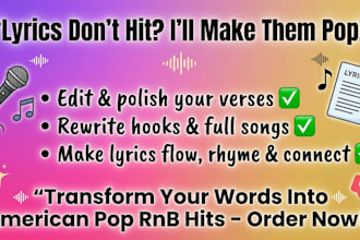 lyrics editing and rewriting american pop rnb song lyrics