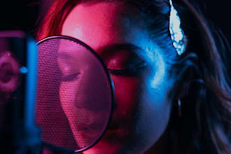 create radio jingle, podcast intro outro music, commercial jingle, female singer