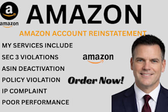 reinstate your amazon account for section 3 suspension and policy violations