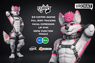 create, edit vrchat avatar, vrc avatar, vrchat commission, vrc furry nsfw unity