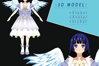 create stylized 3d anime or cartoon characters for games and videos