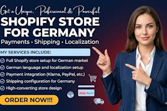 build german shopify store with payment, shipping, and localization