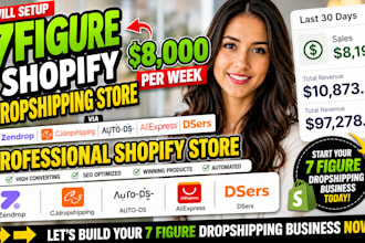 setup 7figure shopify dropshipping store via zendrop cj autods aliexpress dsers