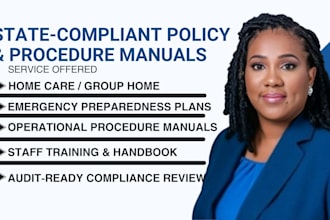 write group homes care agency policy and procedure manual for state approval