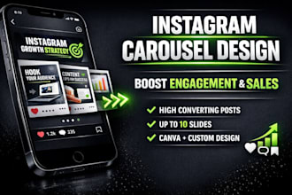 design facebook post, instagram post carousel design for engagement and sales