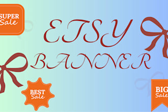 create etsy banner and logo for you