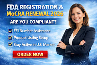 do fda registration mocra renewal fei number and product listing 2026