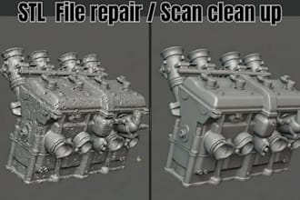 fix 3d model scan clean up mesh repair stl file for 3d printing