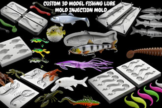 design and model custom mold fishing lure design 3d printed mold scanning to cad
