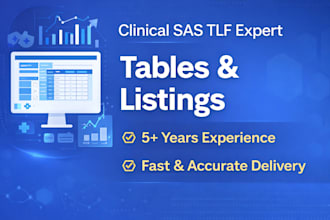 do clinical SAS programming, tlf tables, listings and cdisc