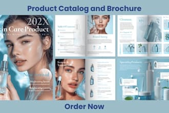design product catalog, medspa brochure for beauty skincare, cosmetics brands