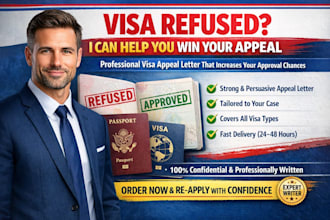 write a professional visa appeal letter after visa refusal