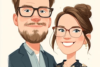 make couple portrait illustration