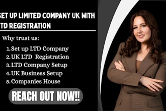 setup UK limited company with ltd registration and companies house confirmation