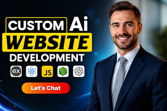 do custom ai website development as full stack web developer