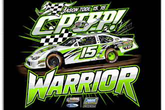 design modern racing car logo for t shirt and brand