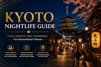 create a kyoto nightlife guide for foreigners