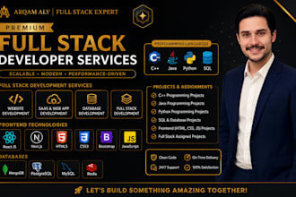 do cpp java python sql database html css assigned programming project developer