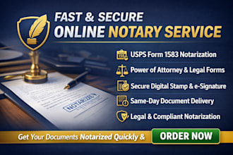 online notary services, notarize your documents, wet stamp signature, usps 1583