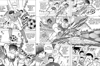 draw sports manga comic action shonen, selnen manga page comic strip panel novel