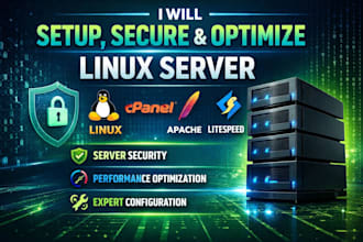 setup, secure and optimize linux server, cpanel, apache