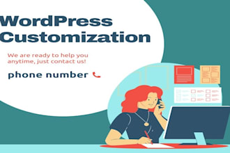 create a wordpress website and customize theme for you