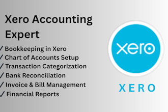 provide xero bookkeeping, reconciliation, invoicing, reports