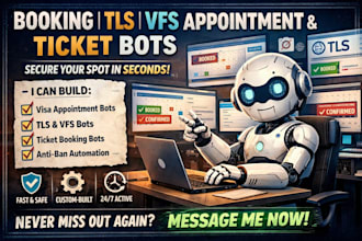 do booking bot,tls bot,vfs bot,vfs appointment bot,ticket bot