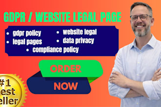 draft gdpr privacy policy and complete website legal page for compliance