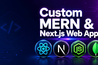 develop a custom web application with a high performance react nextjs frontend