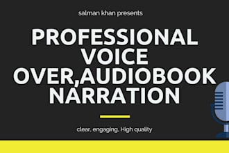 record a professional audiobook narration in english