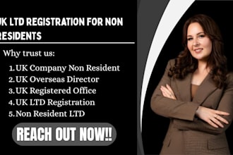 do UK ltd registration for non residents with registered office address service