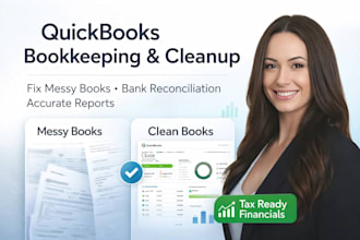 do quickbooks bookkepping cleanup bank reconcilation financial reports
