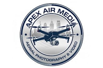 do unique aerial drone photography camera sky view logo design