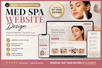 design med spa website and generate leads for botox fillers aesthetic clinics