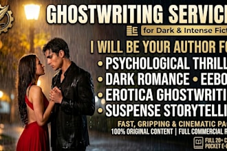 be your ghostwriter for dark romance, psychological thriller, horror ebook