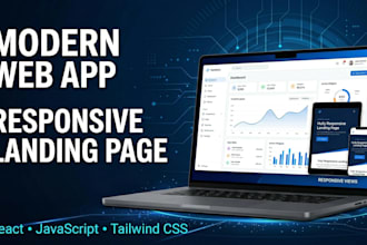 build a modern responsive web app or landing page