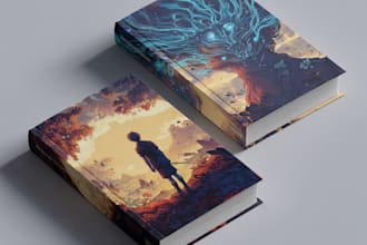 draw a book cover design and ebook cover art