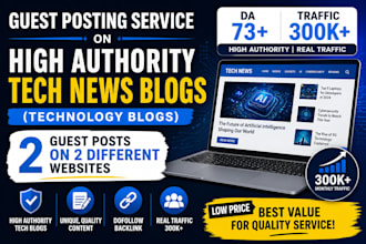 do guest posting service on high authority tech news blogs